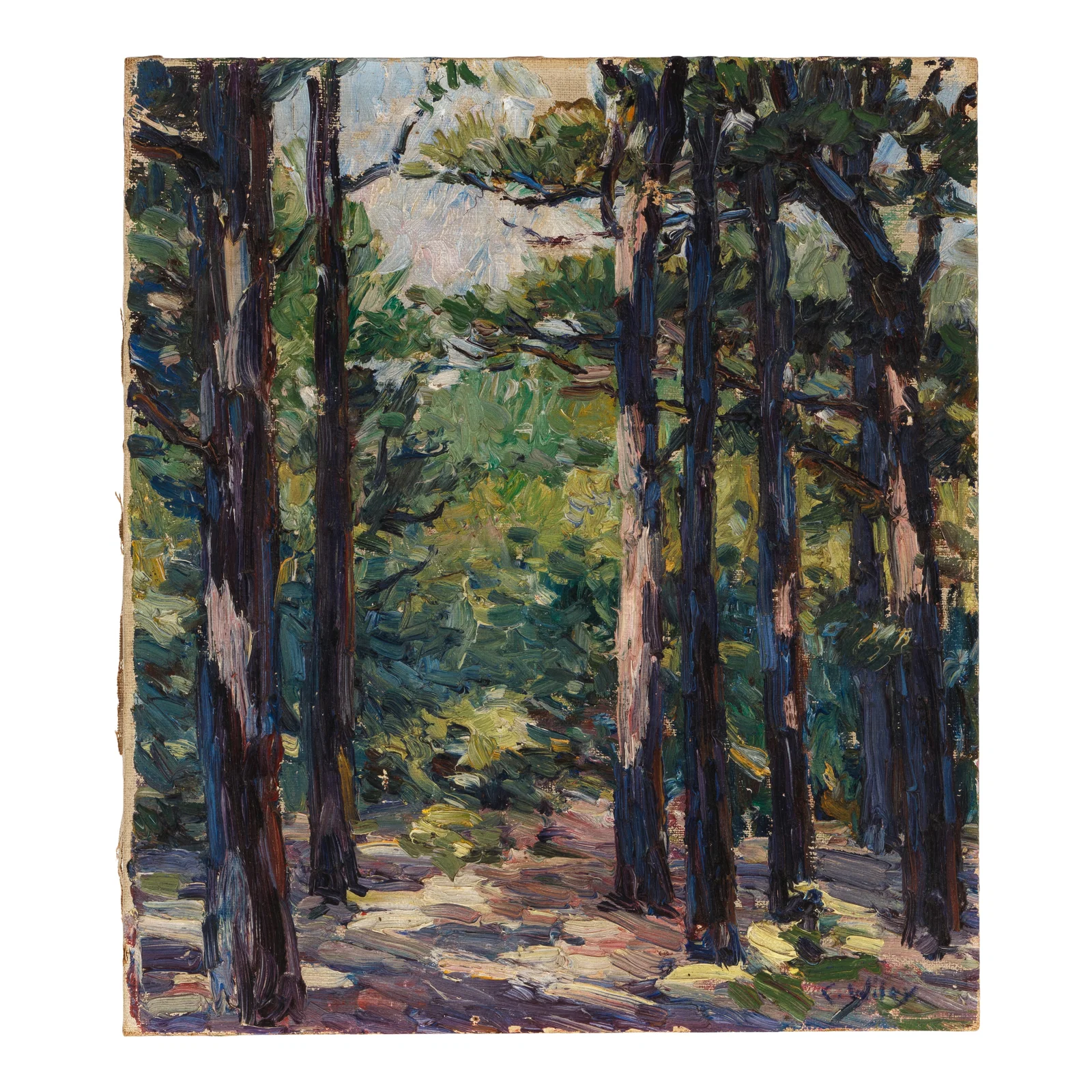 CATHERINE ANNA WILEY (1879-1958) Path in the Forest 16 x 14 in.