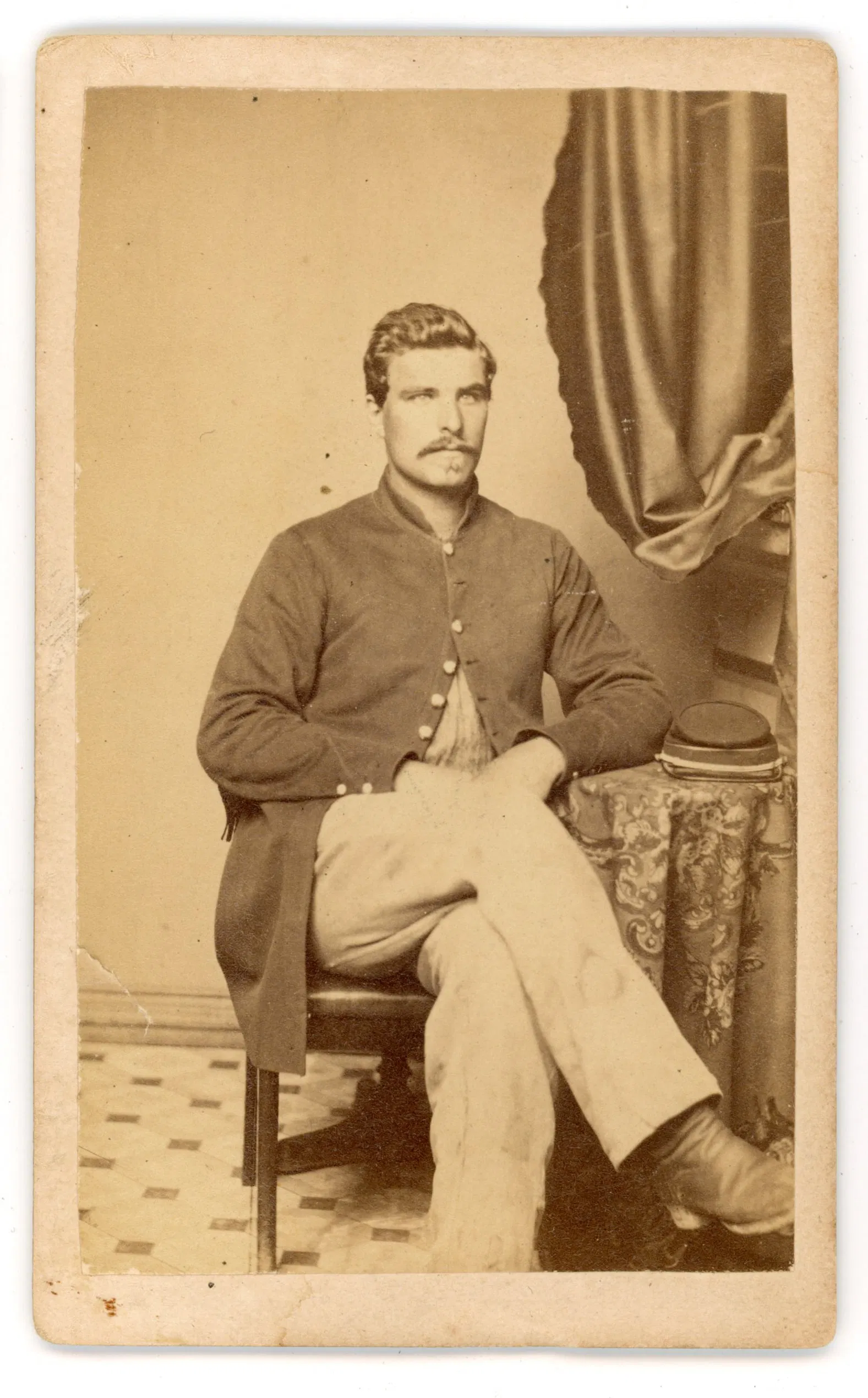 CDV Civil War Soldier Wolff Gallery Alexandria VA