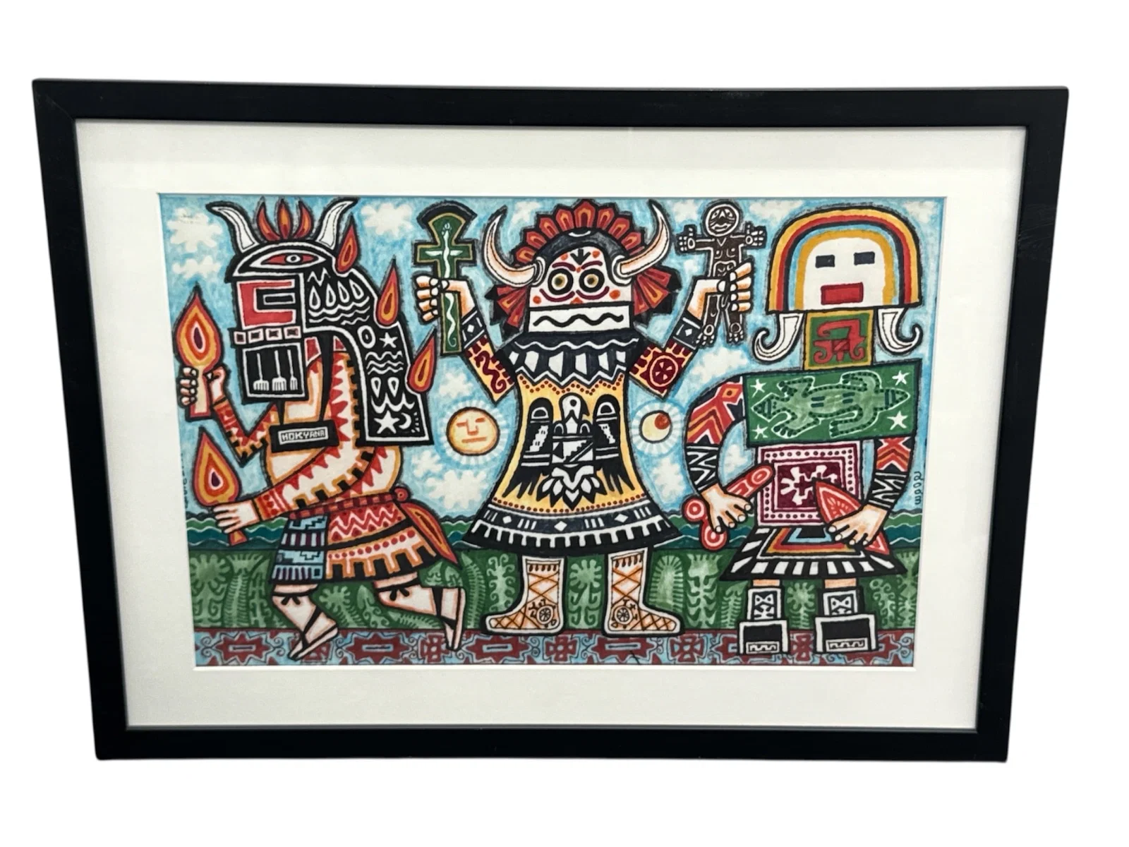 Ceremonial Trio: The Guardians of the Sky by Rex Clawson (American, 1929–2007)