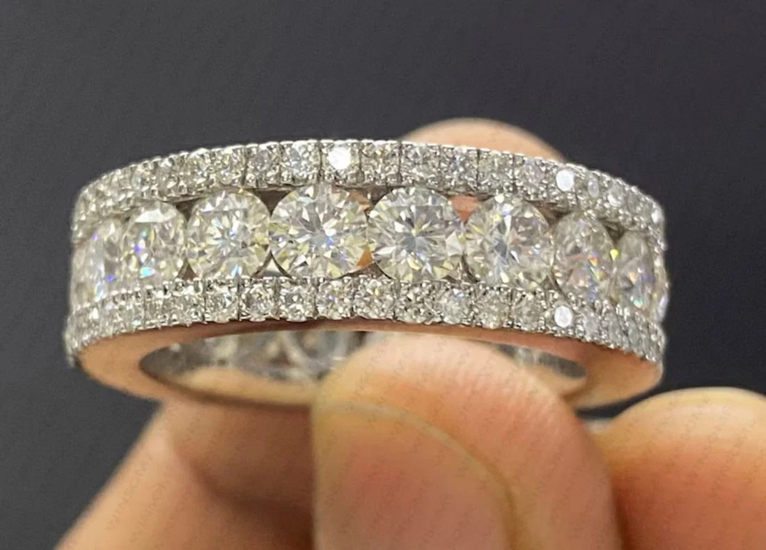 Certified 3.50 Round Cut Lab Grown Diamond D VVS1 Engagement Ring 14KT Solid White Gold