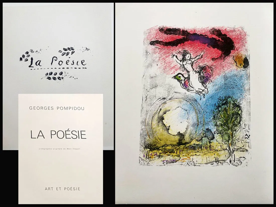 Chagall. La Poesie. With a lithograph. 1976, one of 150 copies