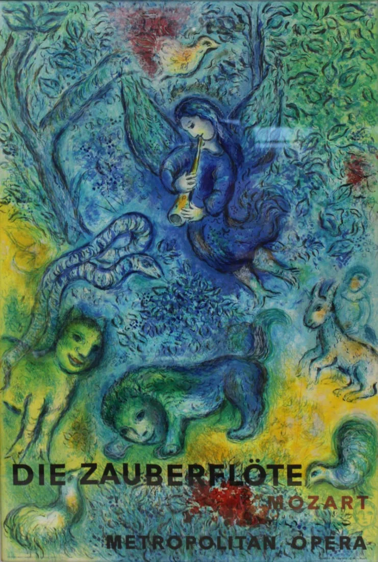 CHAGALL Metropolitan Opera Lithographic Poster.