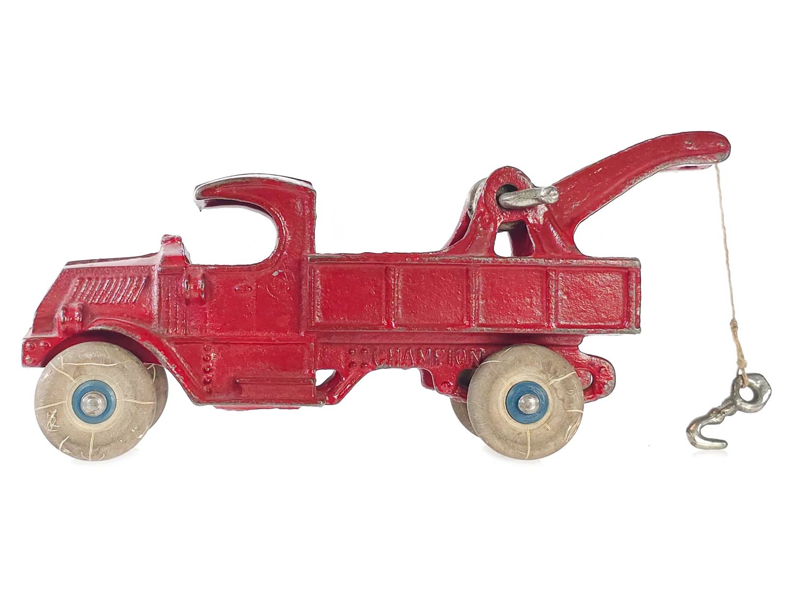 Champion Tow Truck with Red Paint Cast Iron
