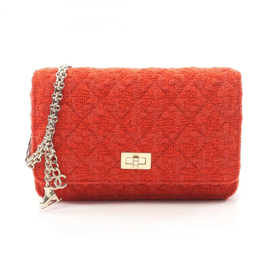 CHANEL 2.55 MATELASSE CHAIN SHOULDER CROSSBODY BAG WALLET