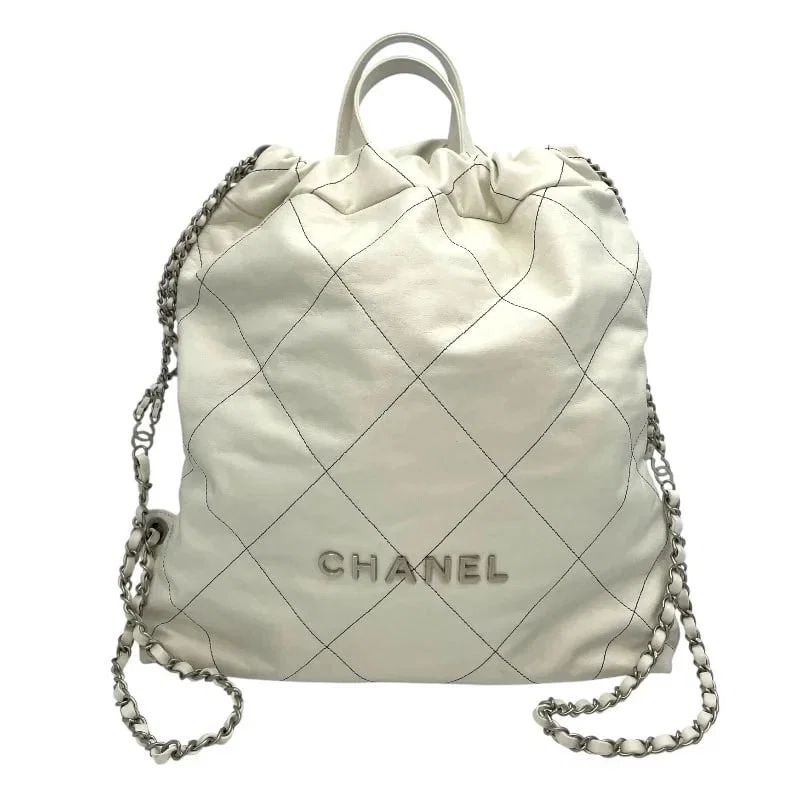 CHANEL 22 BACKPACK WHITE