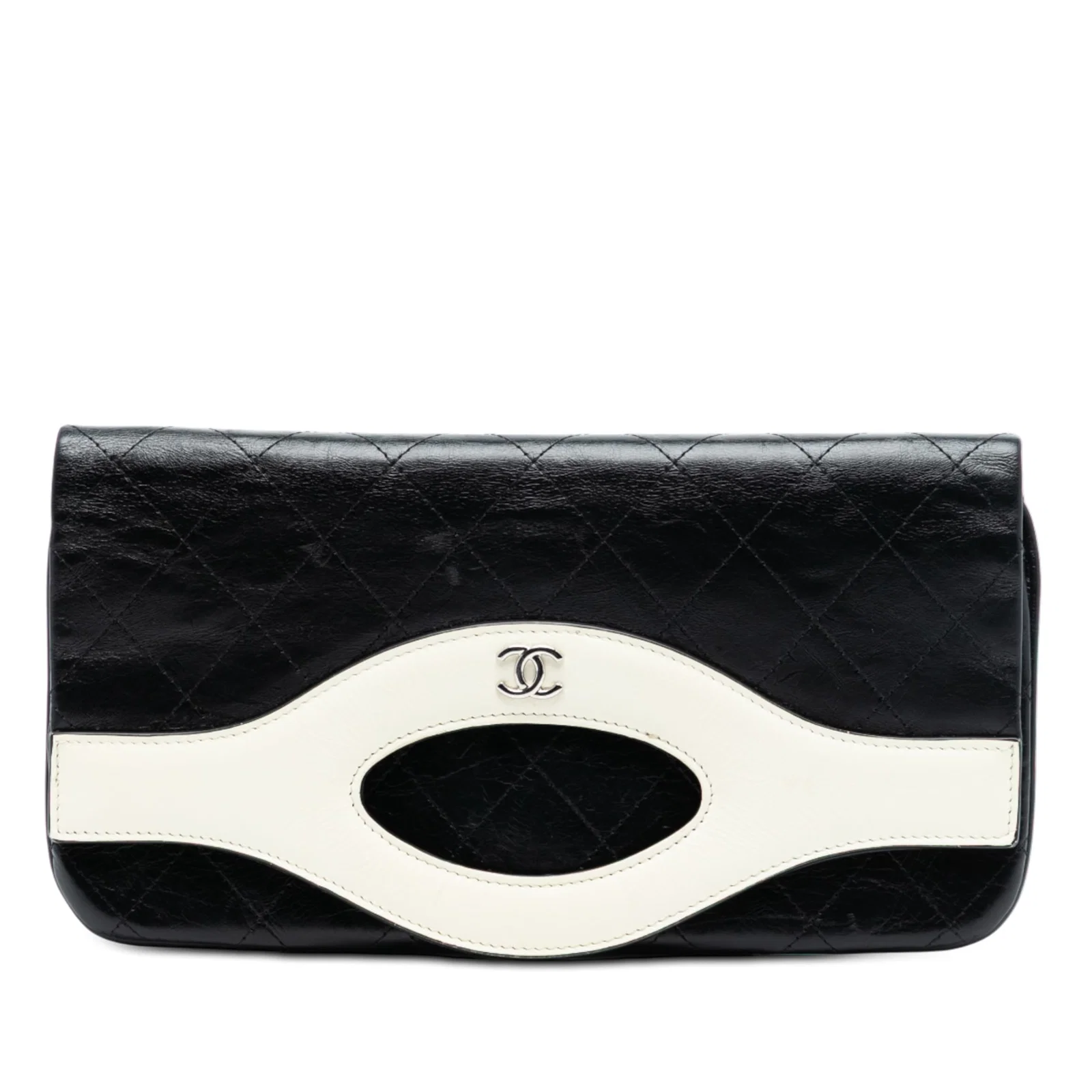 Chanel 31 Small Quilted Leather Clutch with Bicolor Aged Calfskin