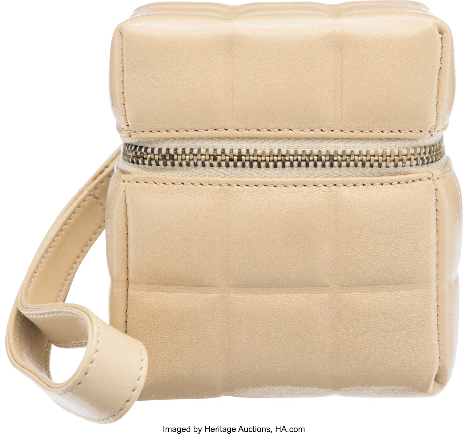 Chanel Beige Lambskin Leather Rubiks Cube Wristl