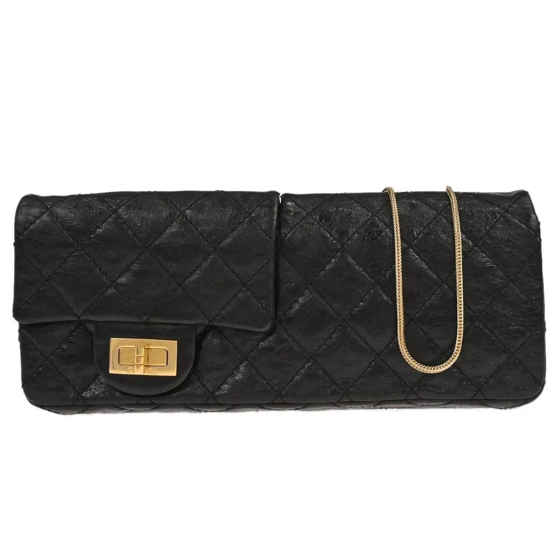 CHANEL BLACK CALFSKIN MADEMOISELLE LOCK DOUBLE SIDED FLAP SHOULDER BAG