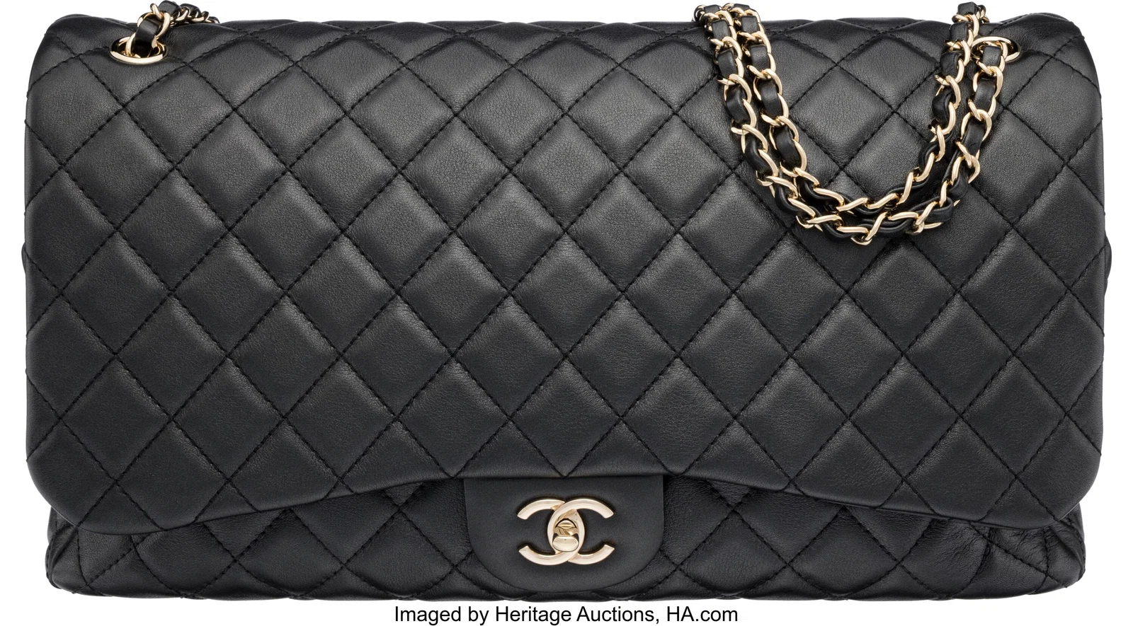 Chanel Black Quilted Calfskin Leather XXL Classi