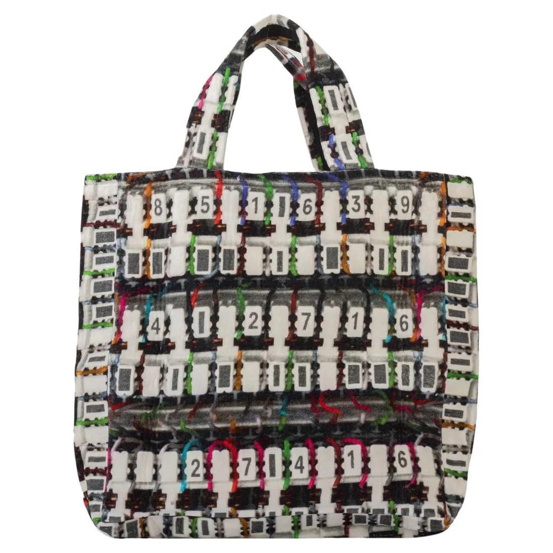 Chanel Black White Terry Cloth Beach Bag Italy 21st Century