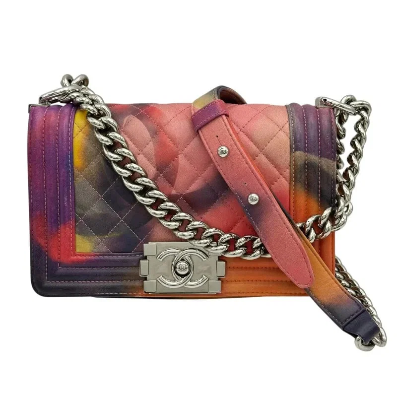 CHANEL BOY CHANEL 20 SERIES MULTICOLOR/SHW LAMBSKIN SHOULDER BAG