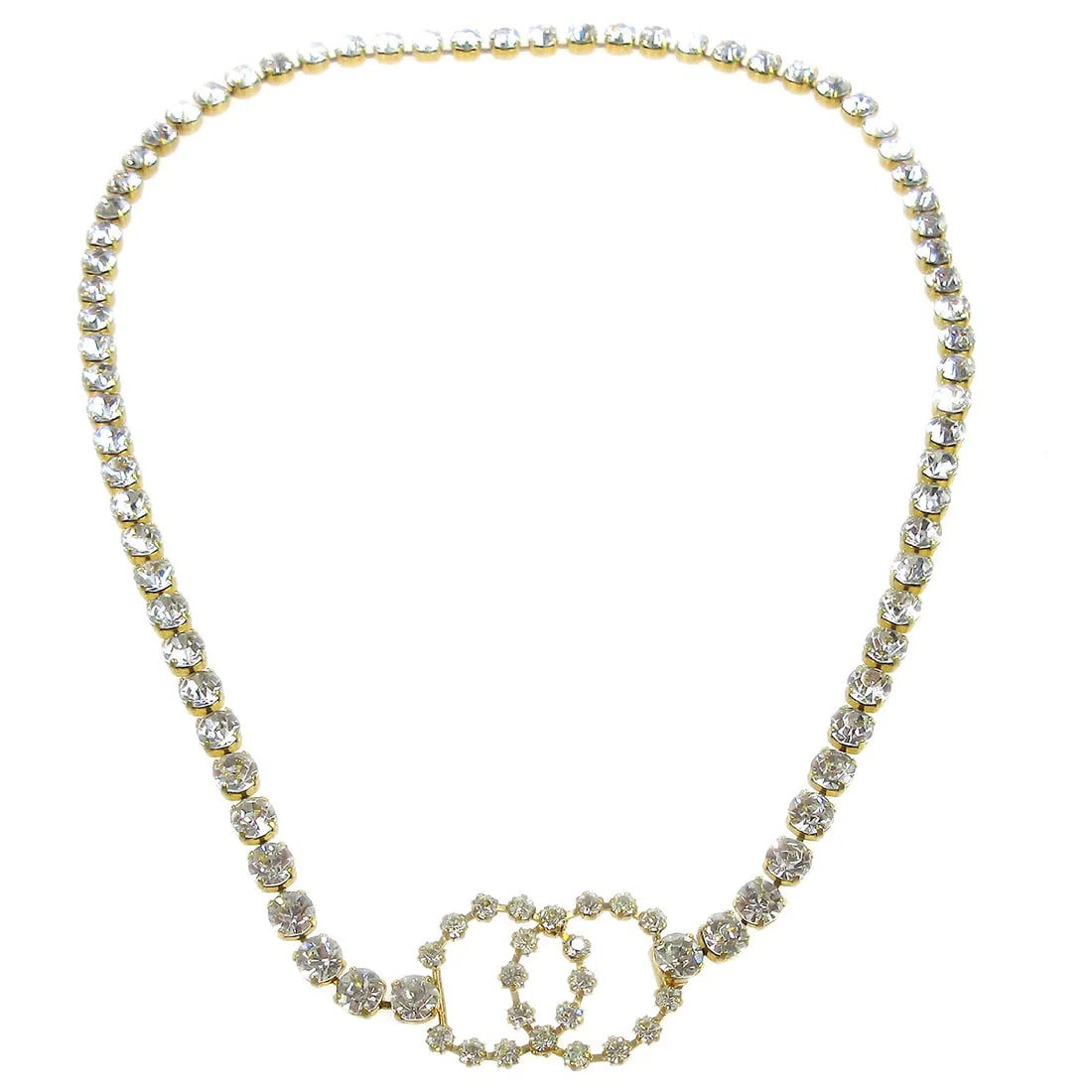 Chanel CC Gold Chain Belt with Rhinestones 95P