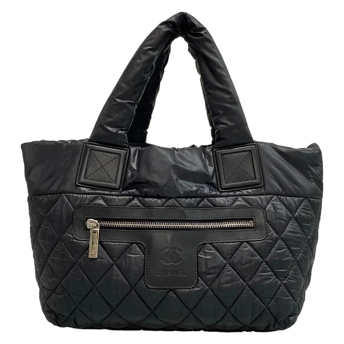 CHANEL COCO COCOON BLACK NYLON TOTE BAG