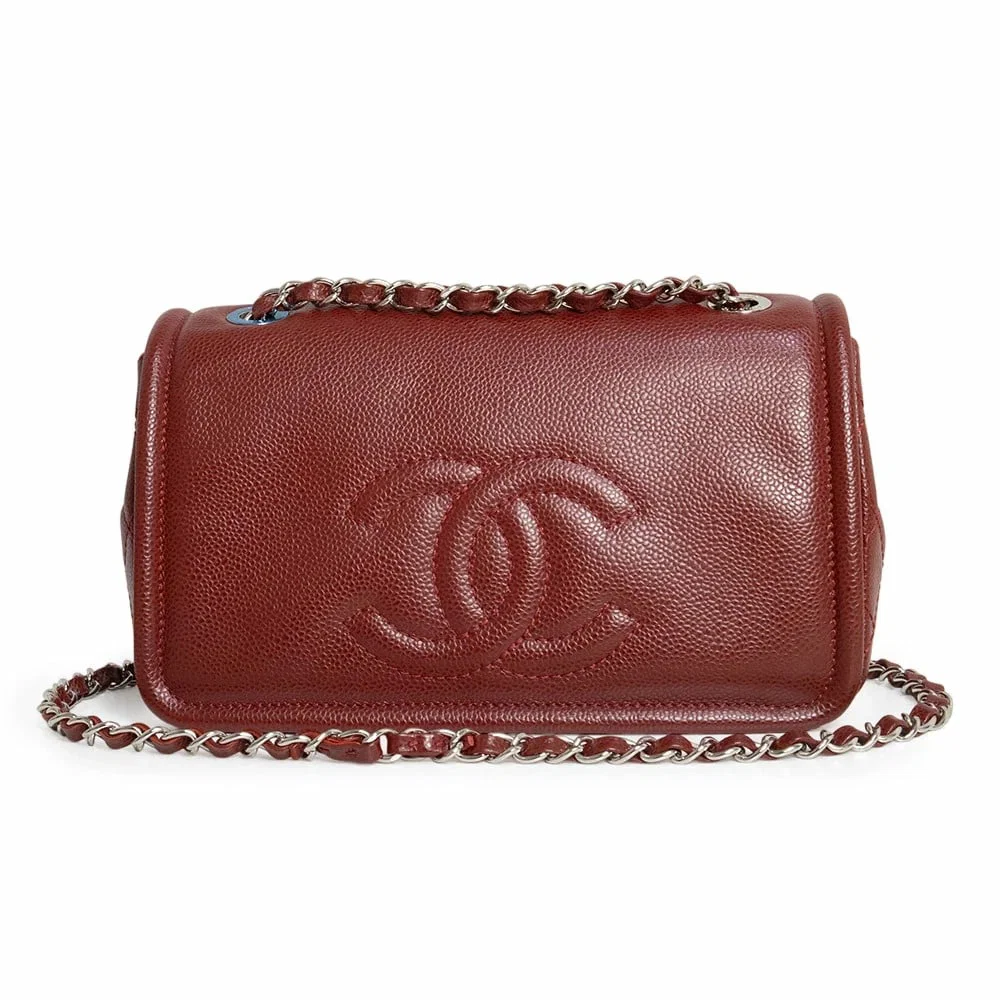 CHANEL COCO MARK MATELASSÉ SHOULDER BAG BORDEAUX