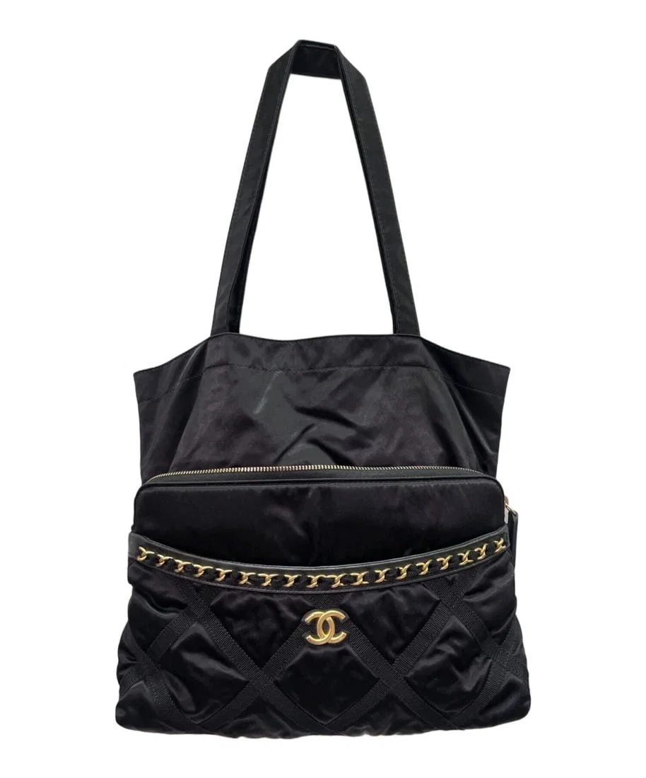 CHANEL COCO MARK NYLON TOTE BAG