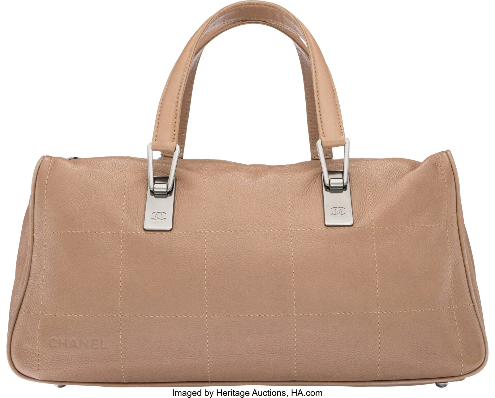 Chanel Dark Beige Caviar Chocolate Bar Quilted L