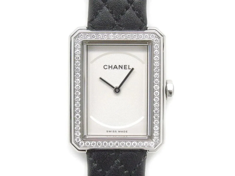 CHANEL DIAMOND LEATHER WATCH