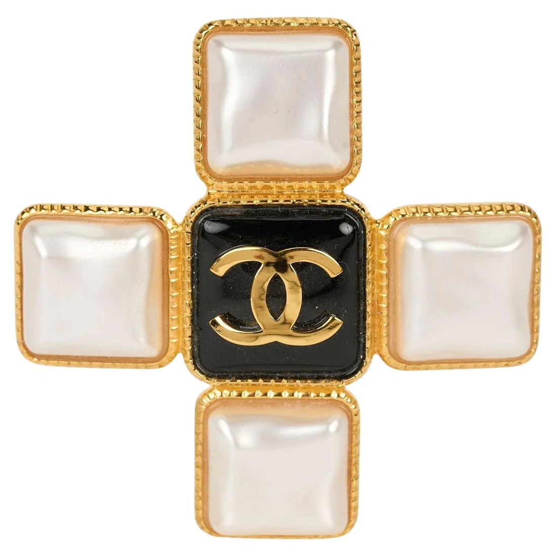 Chanel K 2020 Pearl Gripoix Maltese Cross Brooch