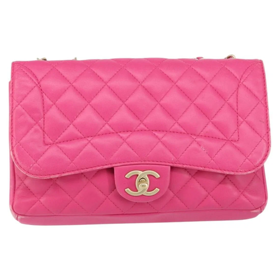 Chanel Mademoiselle Chic Pink Lambskin Quilted Flap Shoulder Bag