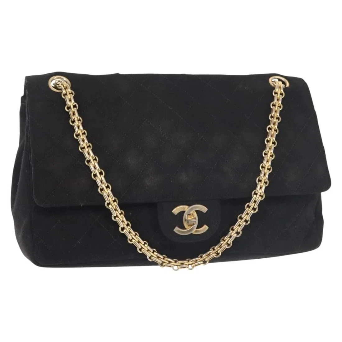 CHANEL MATELASSE 25 CHAIN SHOULDER BAG COTTON