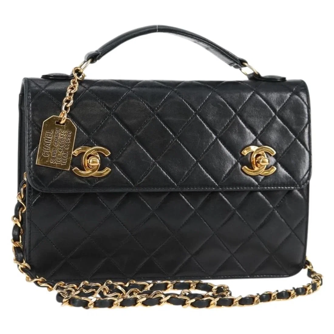 CHANEL MATELASSE CHAIN SHOULDER BAG LAMB SKIN 2WAY