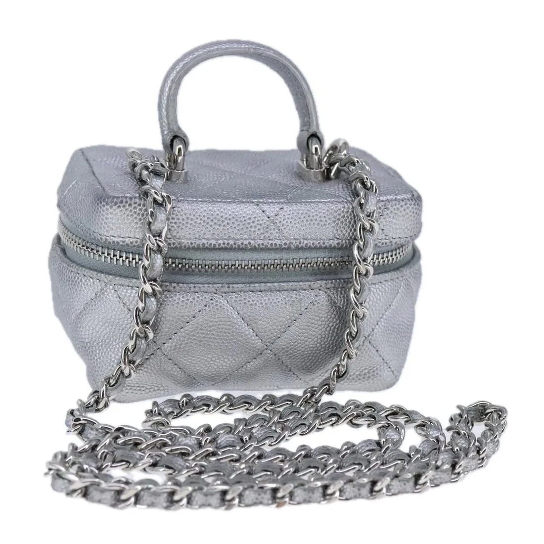 CHANEL MATELASSE HAND BAG GRAINED CALF SKIN 2WAY