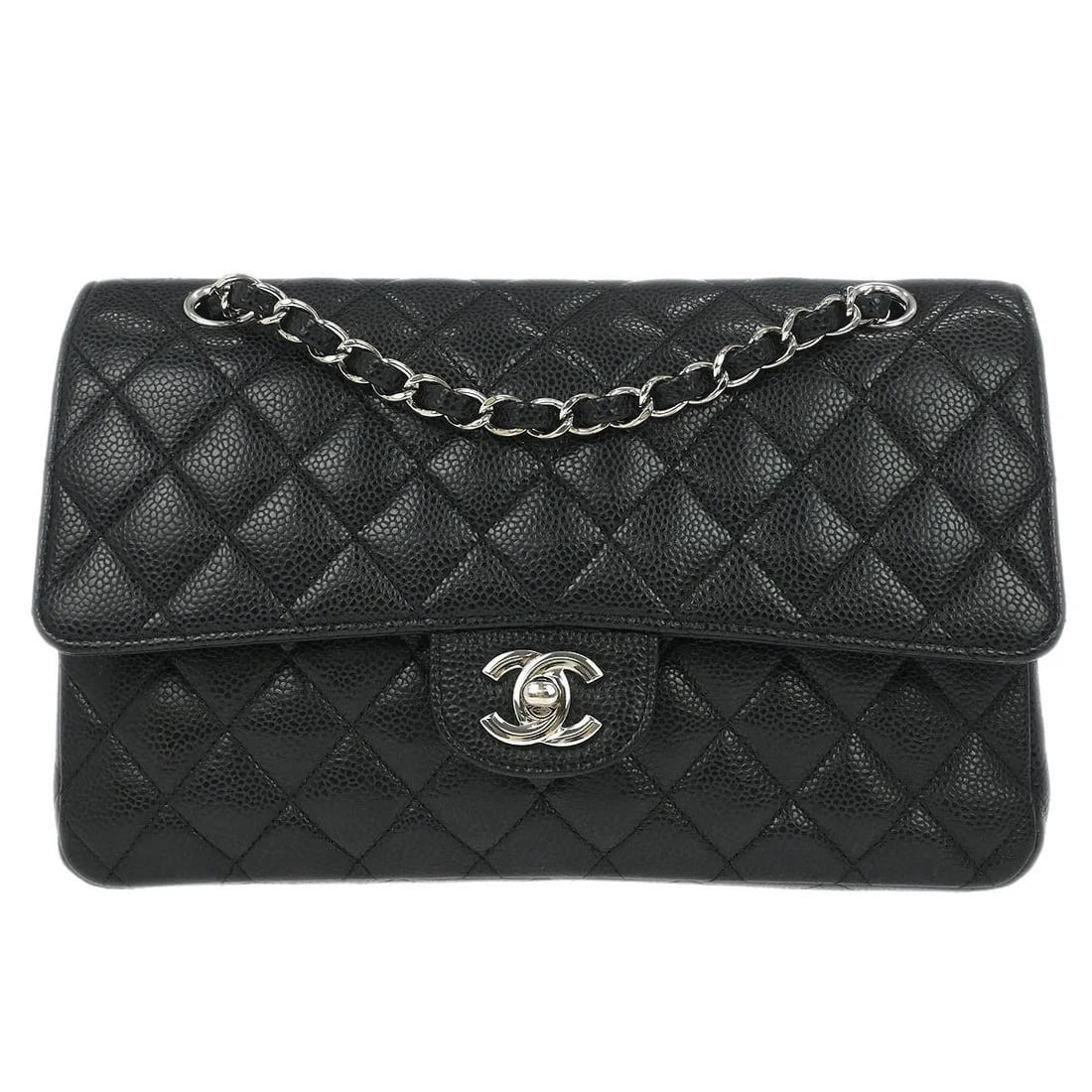 Chanel Medium Classic Flap Black Leather Shoulder Bag