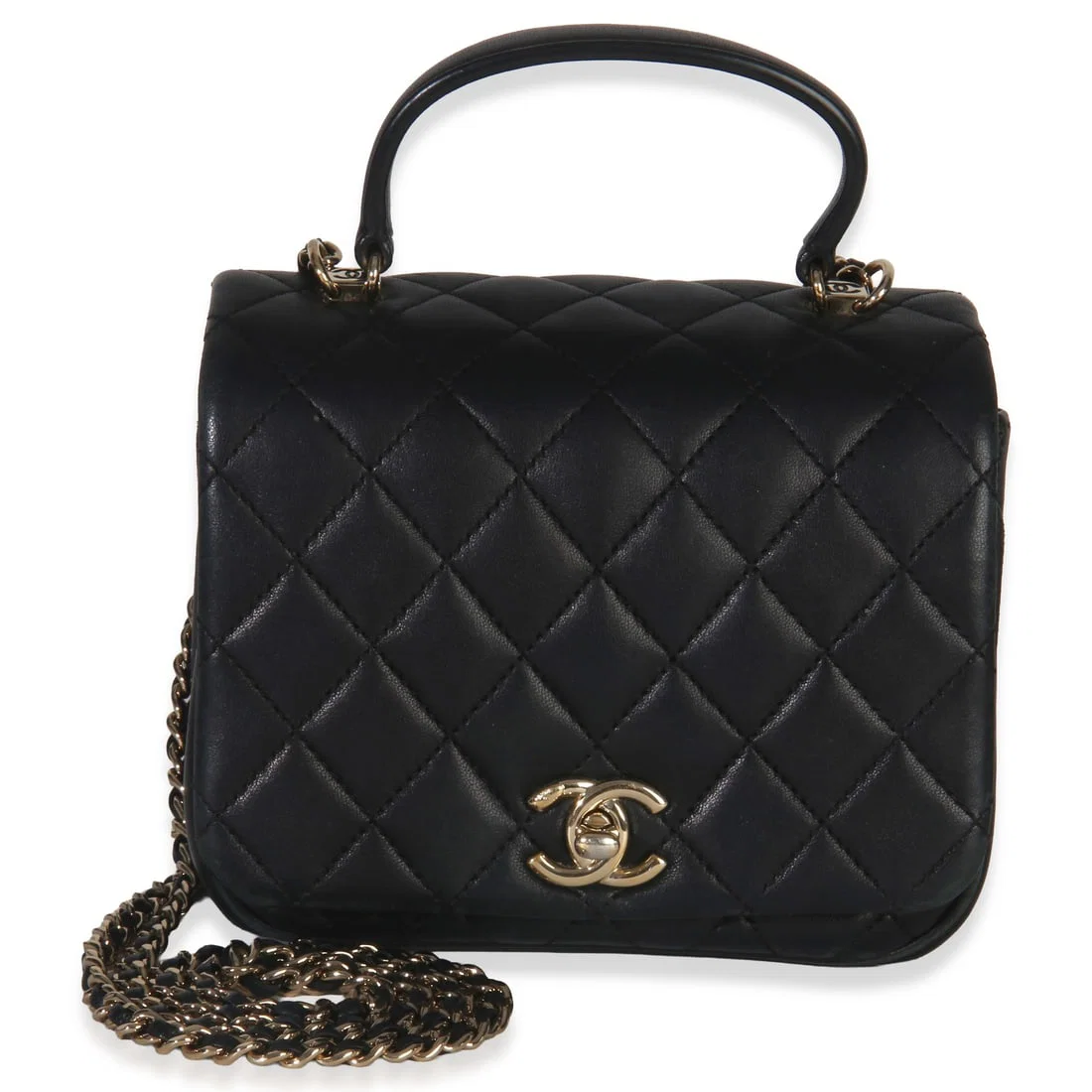 Chanel Mini Citizen Chic Black Lambskin Quilted Shoulder Flap Bag