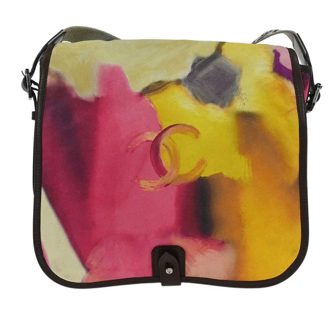 Chanel Multicolor Nubuck Flower Power Shoulder Messenger Bag