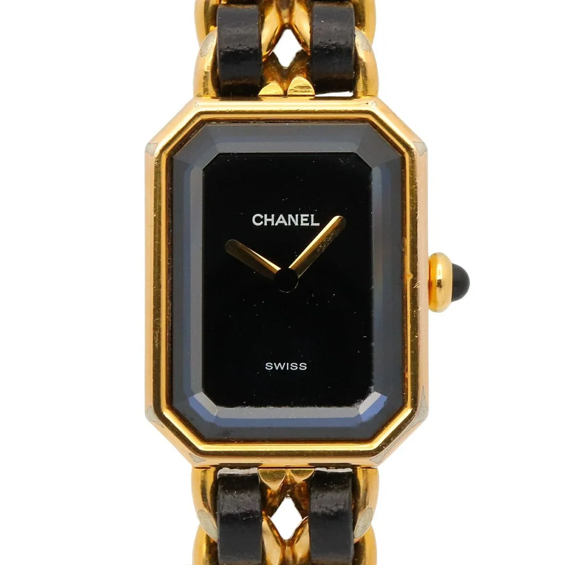 CHANEL PREMIERE LEATHER BLACK WATCH