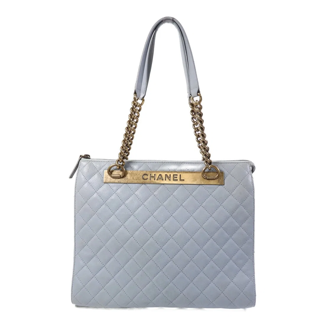 CHANEL Rita Dome Shoulder Bag Blue Leather GHW