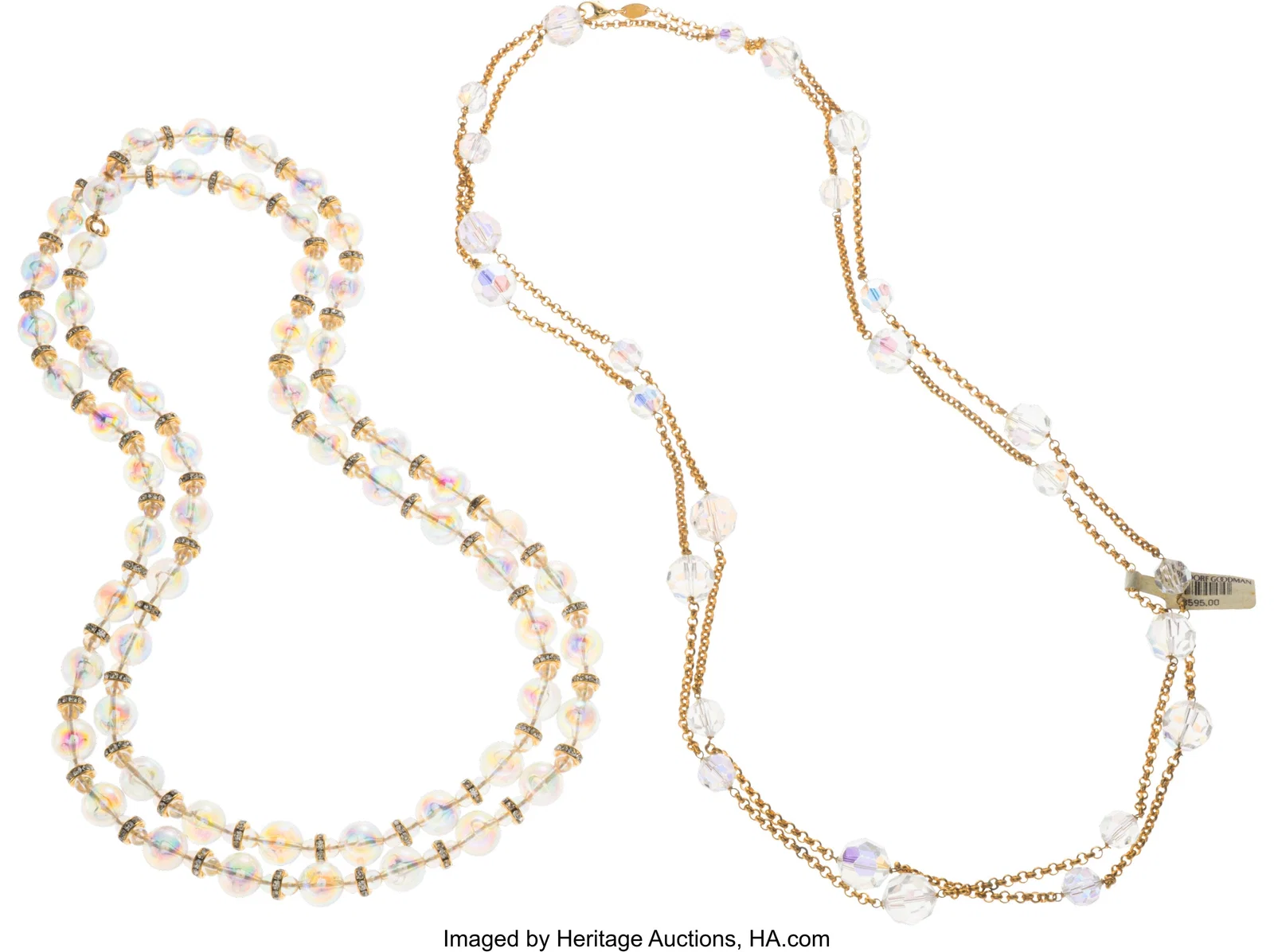 Chanel Set of Two: Vintage Iridescent Bead Neckl