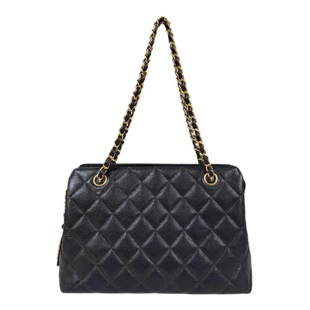 CHANEL SHOULDER BAG CAVIARSKIN CHAIN