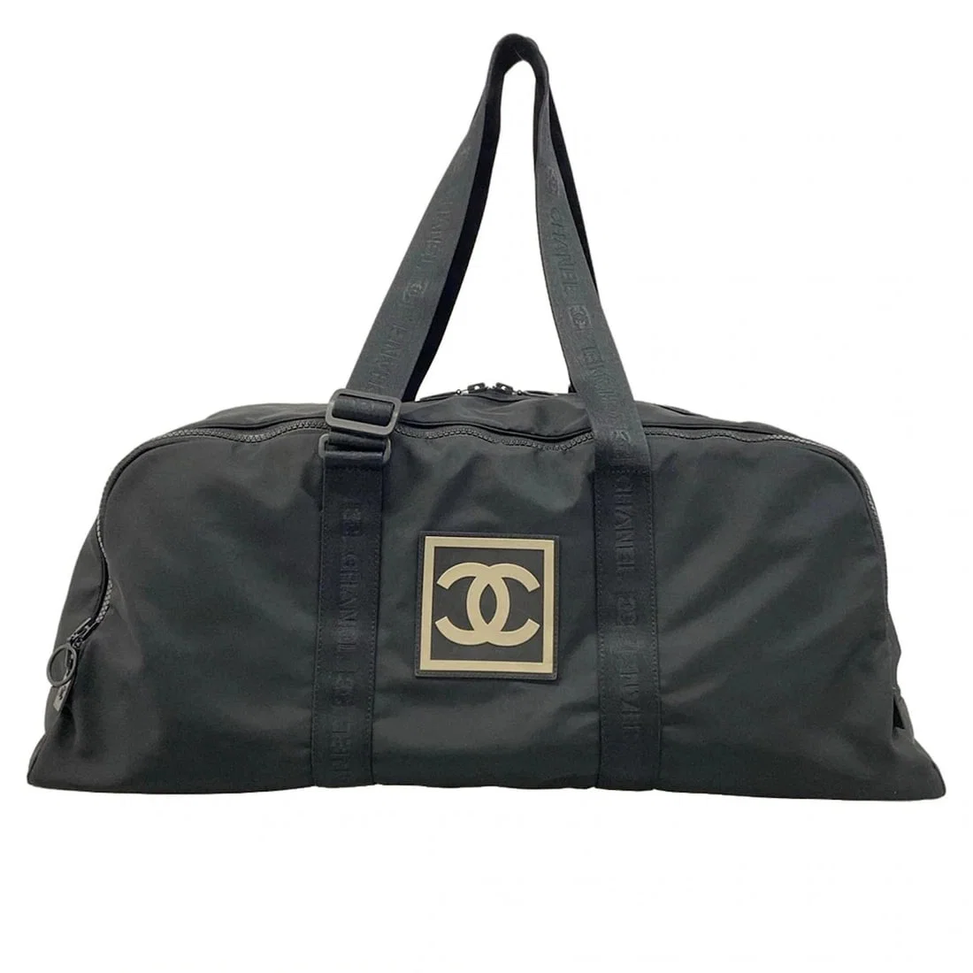 CHANEL SPORTS LINE - BLACK NYLON BOSTON BAG