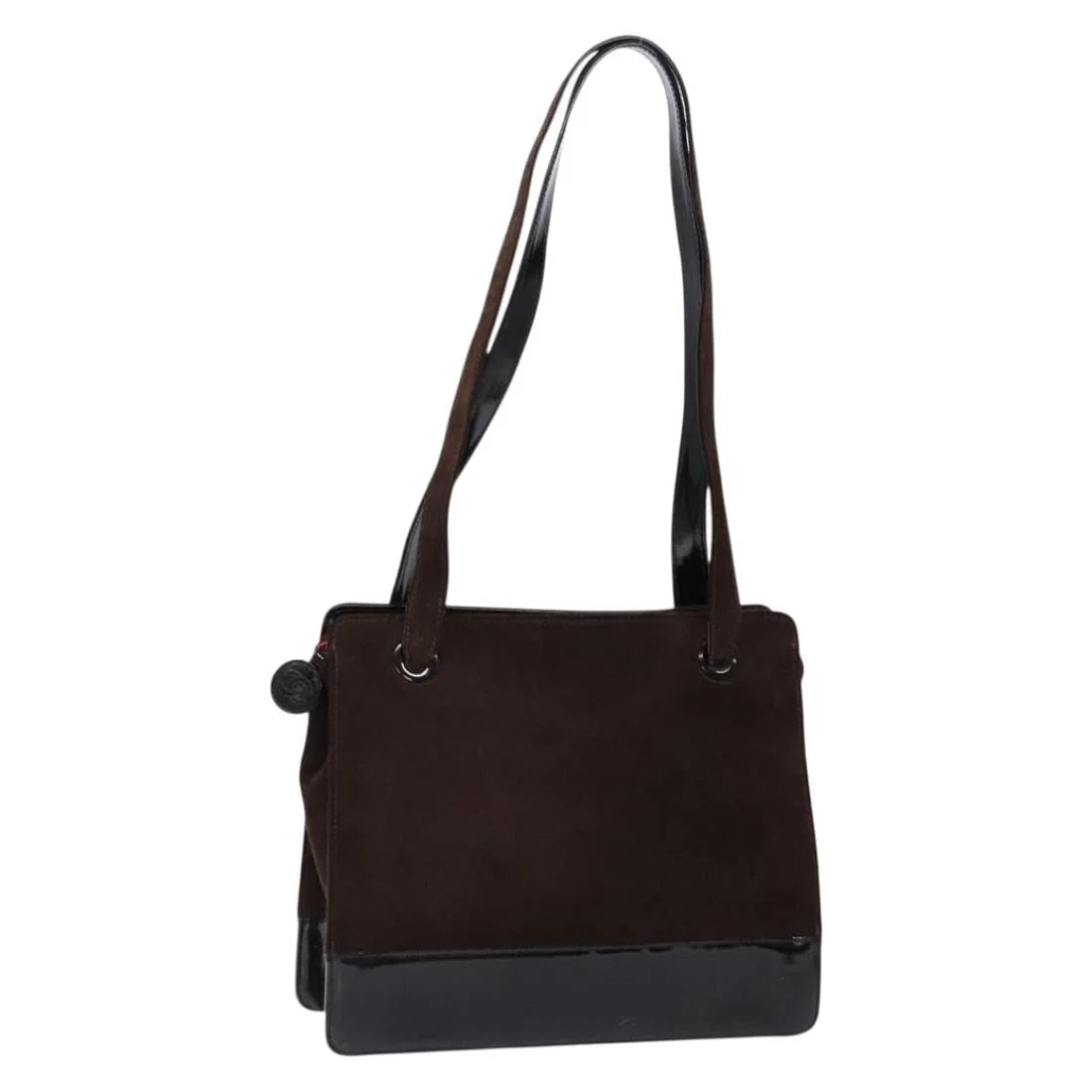 Chanel Suede Tote Bag Brown Vintage Logo 30cm by 25cm by 10cm