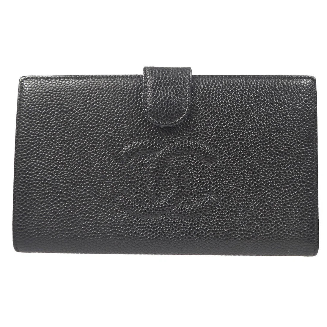 Chanel Timeless CC Leather French Wallet Black