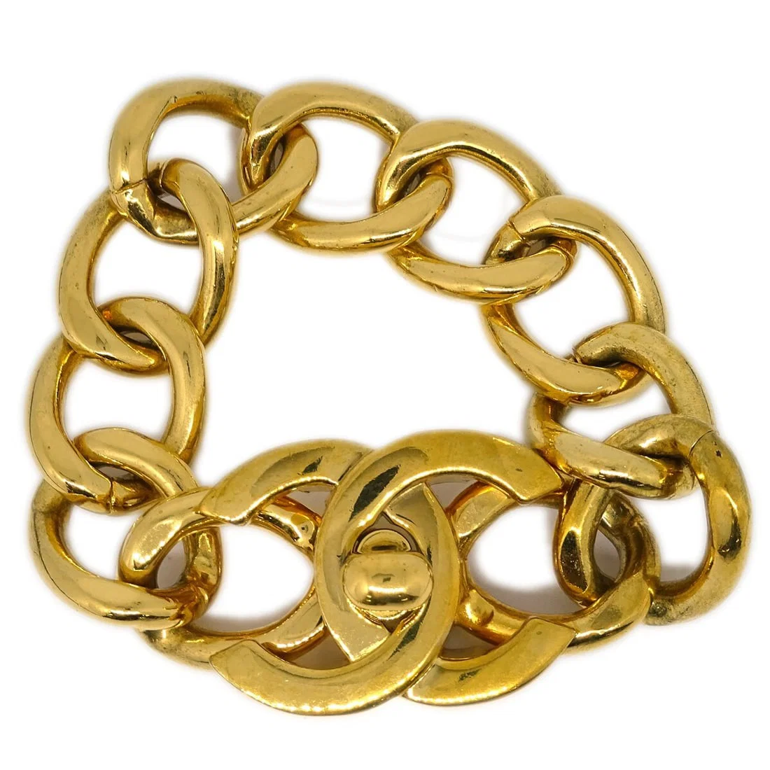 Chanel Turnlock Gold-Plated Bracelet 95A Luxury Accessory