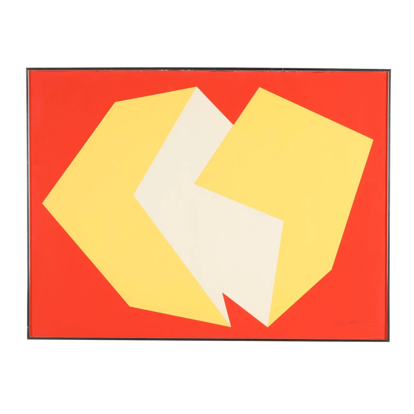 Charles B. Hinman (American, b. 1932), Yellow on Red