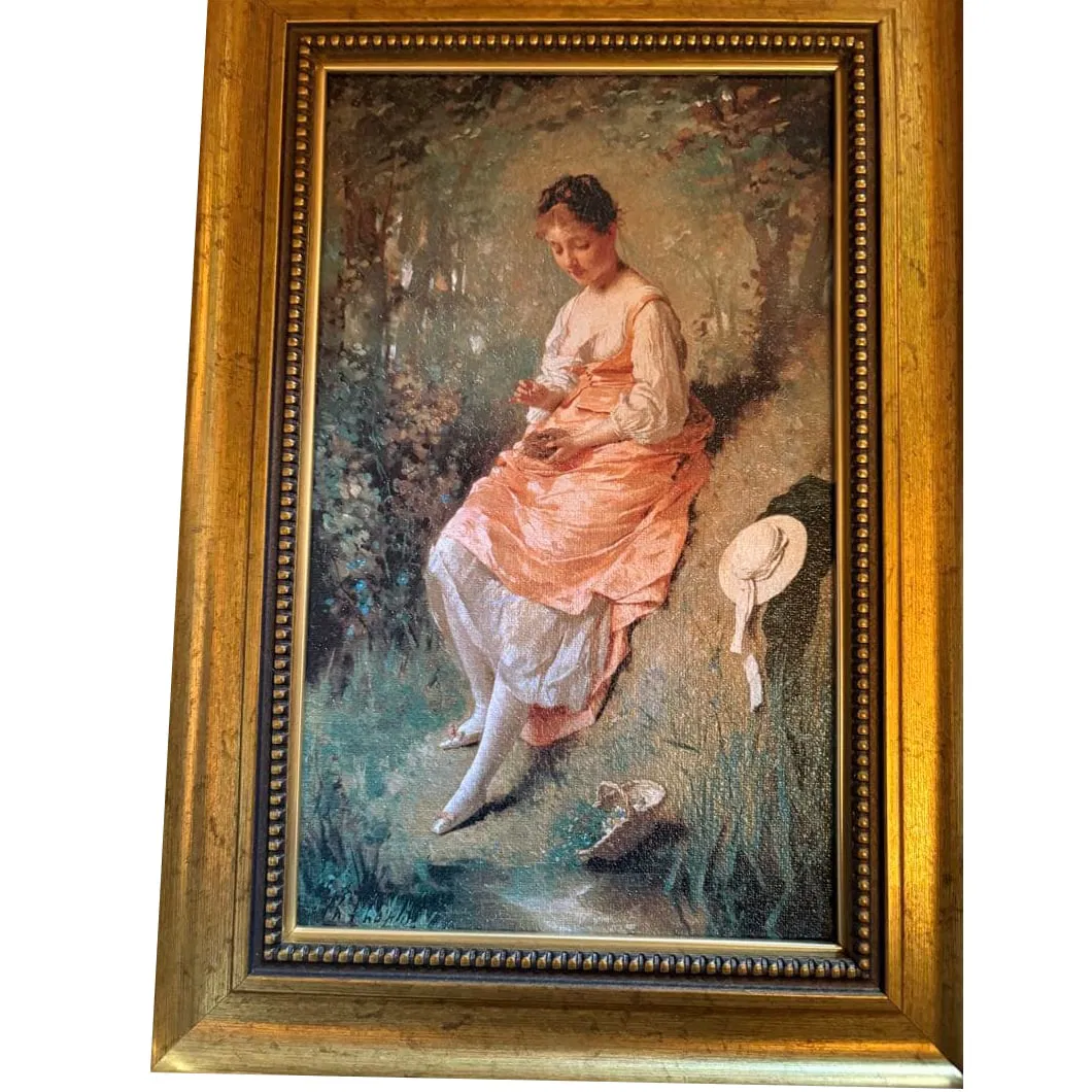 Charles Chaplin, Woman with a Bird's Nest, oil on canvas