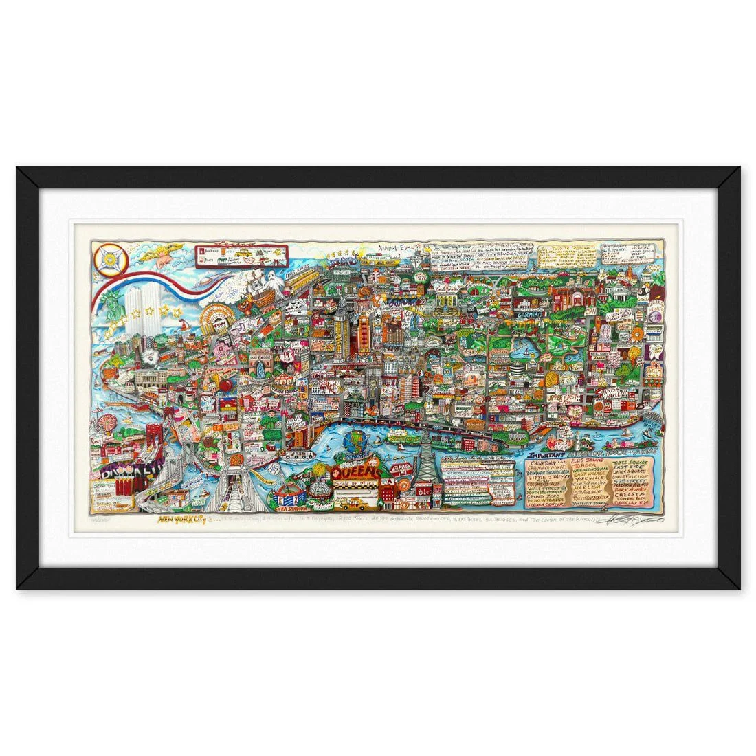 Charles Fazzino- 3D Construction Silkscreen Serigraph "NEW YORK IS"