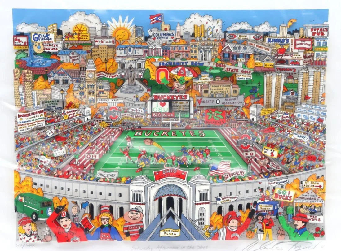 Charles Fazzino "Saturday Afternoon in the Shoe" 3-D Serigraph