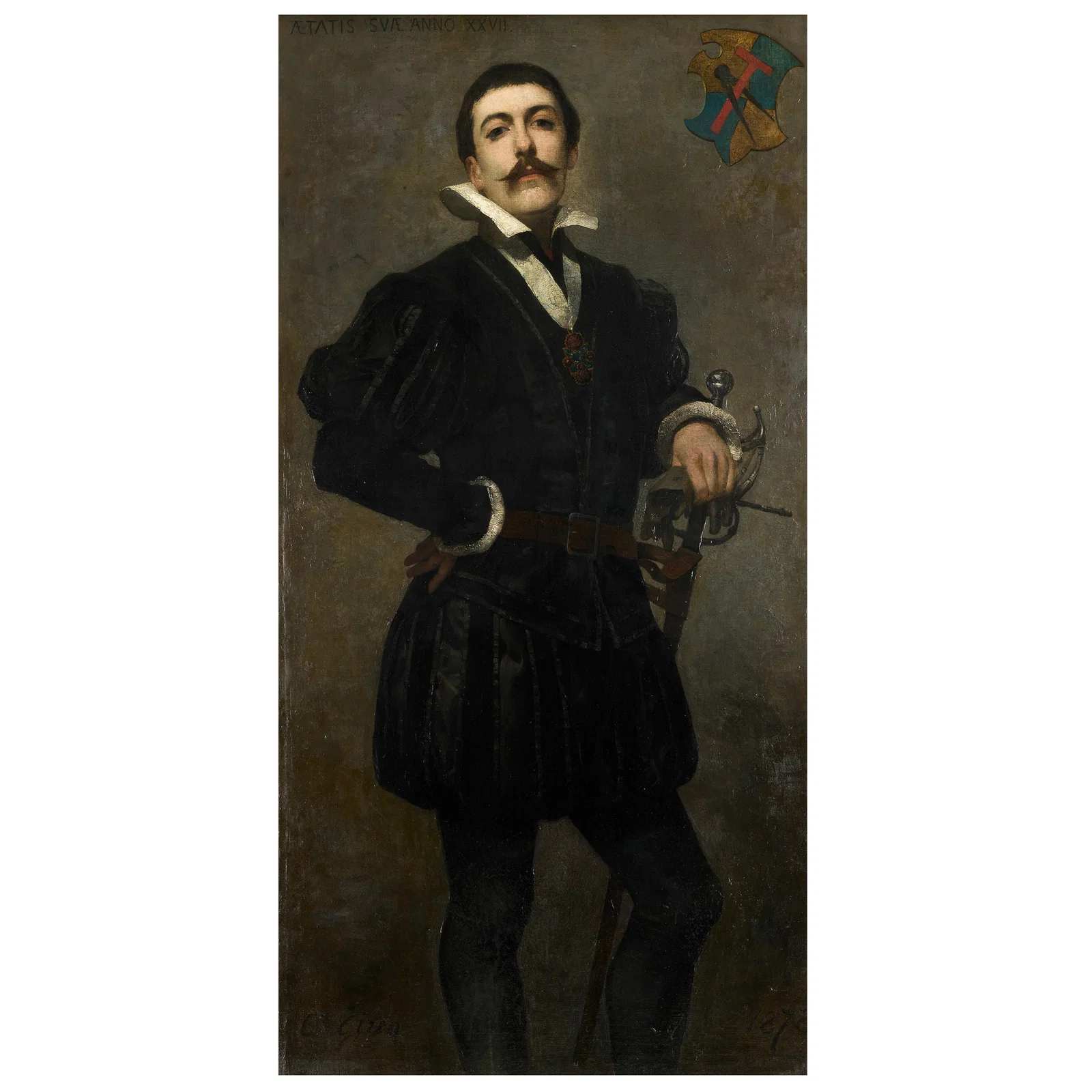 Charles Giron (Swiss, 1850-1914) A Swordsman