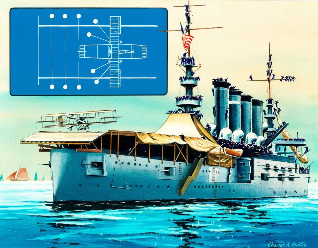 Charles Knotek (US,1933-2008) watercolor painting