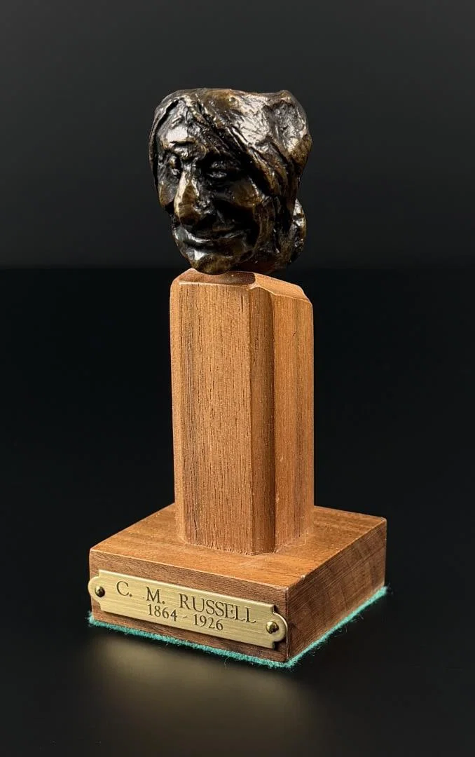 Charles M Russell Big Nose Pipe Bowl Bronze