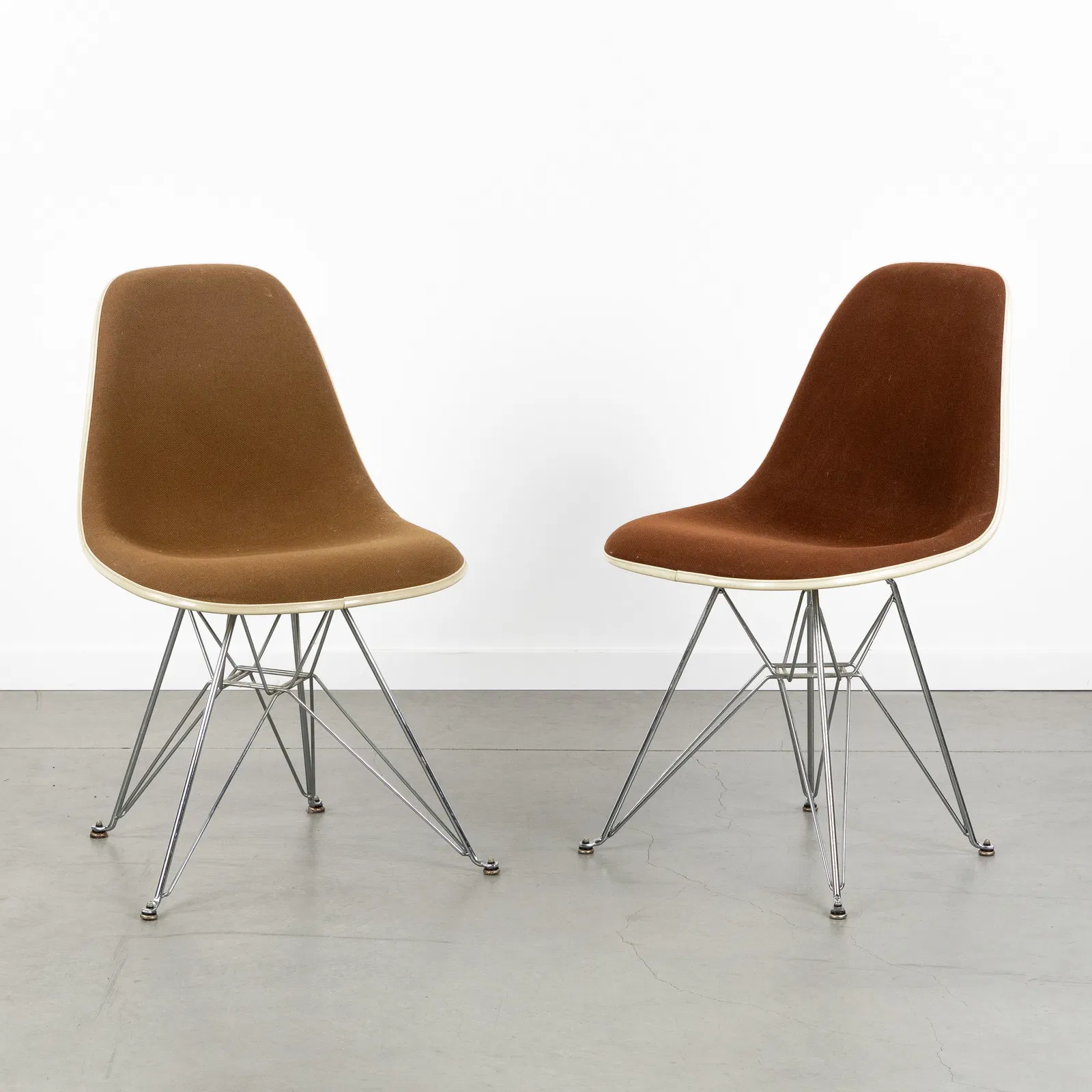 Charles & Ray Eames (XX-XXI) 'Upholstered Fiberglass Side Chair DSR', a pair of chairs, for Vitra.
