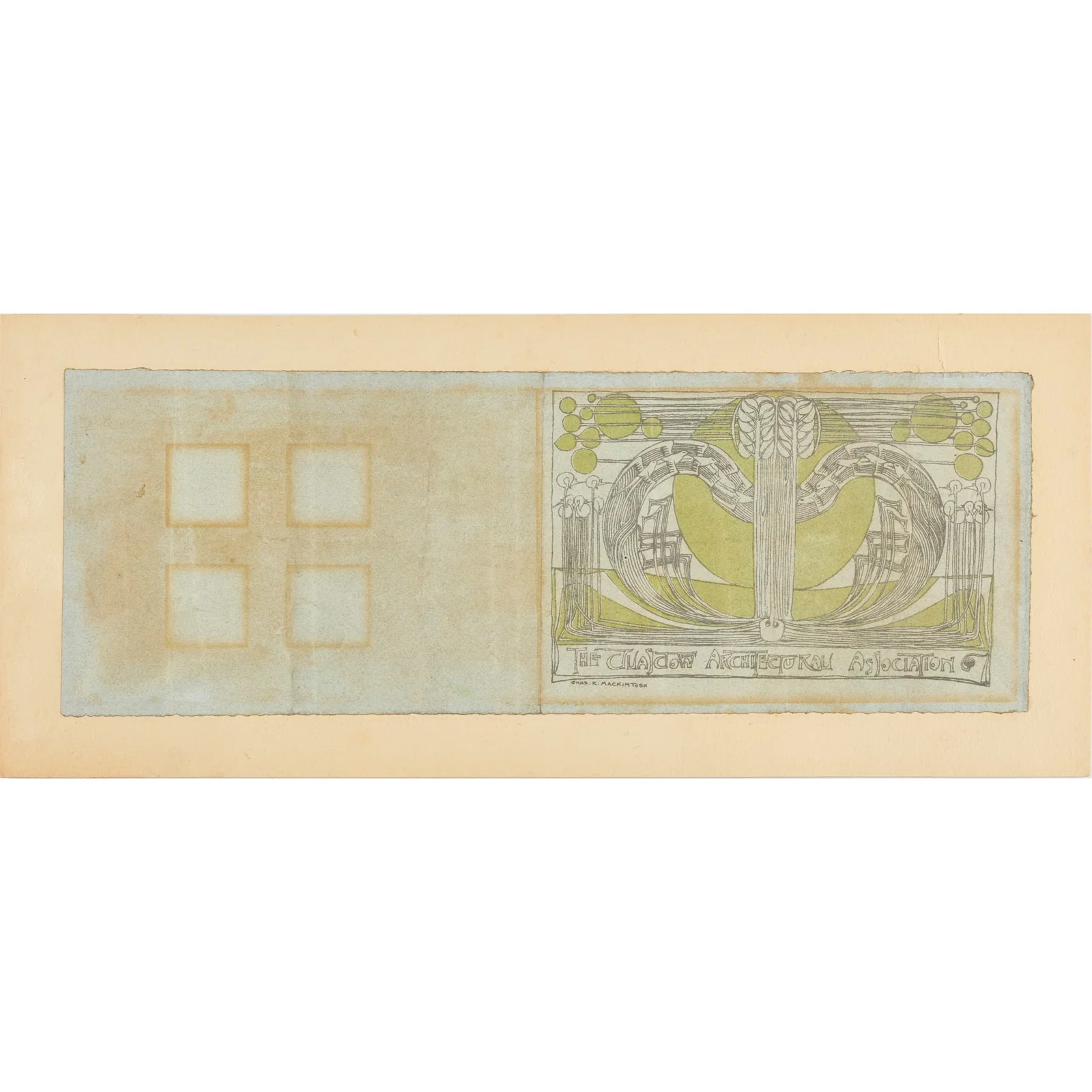 CHARLES RENNIE MACKINTOSH (1868-1928) FOR THE GLASGOW ARCHITECTURAL ASSOCIATION