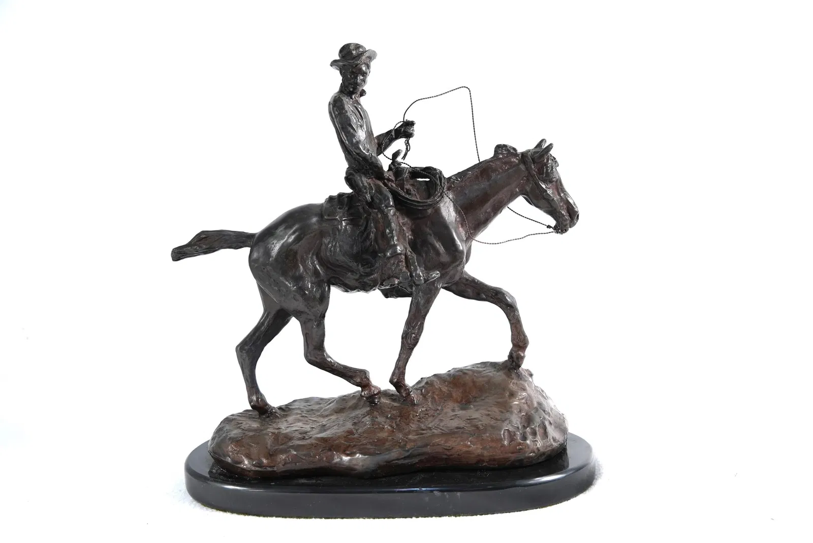 Charles Russel bronze - Cowboy on horse