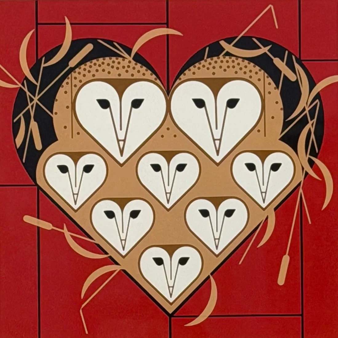 Charley Harper "Vowlentine" Serigraph