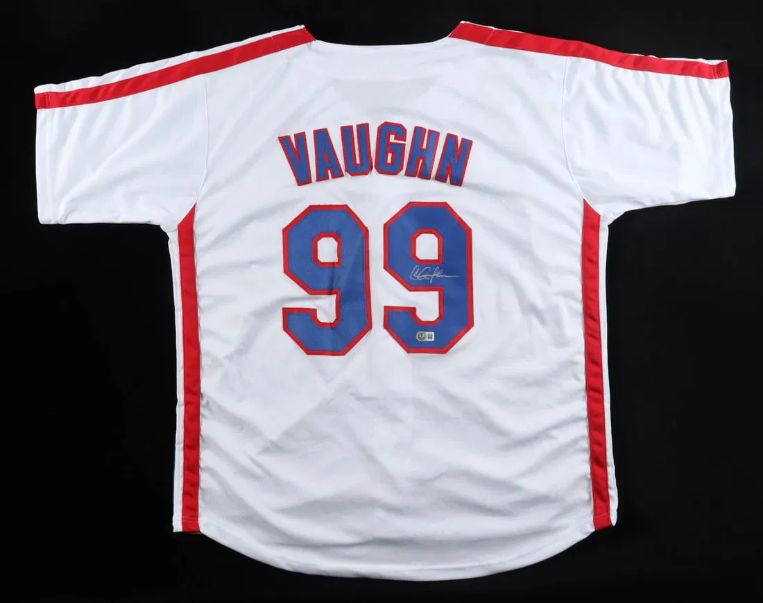 CHARLIE SHEEN SIGNED VAUGHN WILD THING JERSEY - BECKETT COA