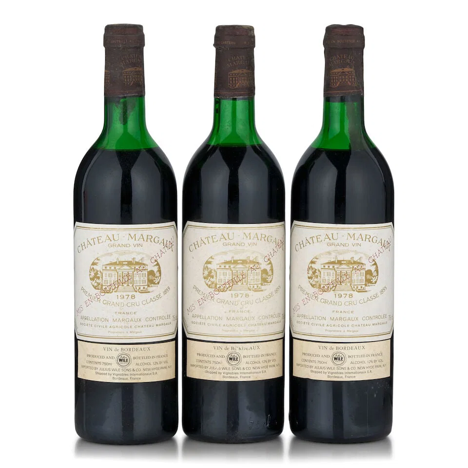 Château Margaux, 1978 (3 bottles, 750ml)